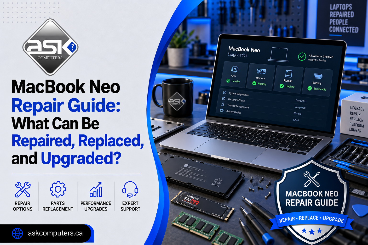 MacBook Neo Repair Guide: What Can Be Repaired, Replaced, and Upgraded?