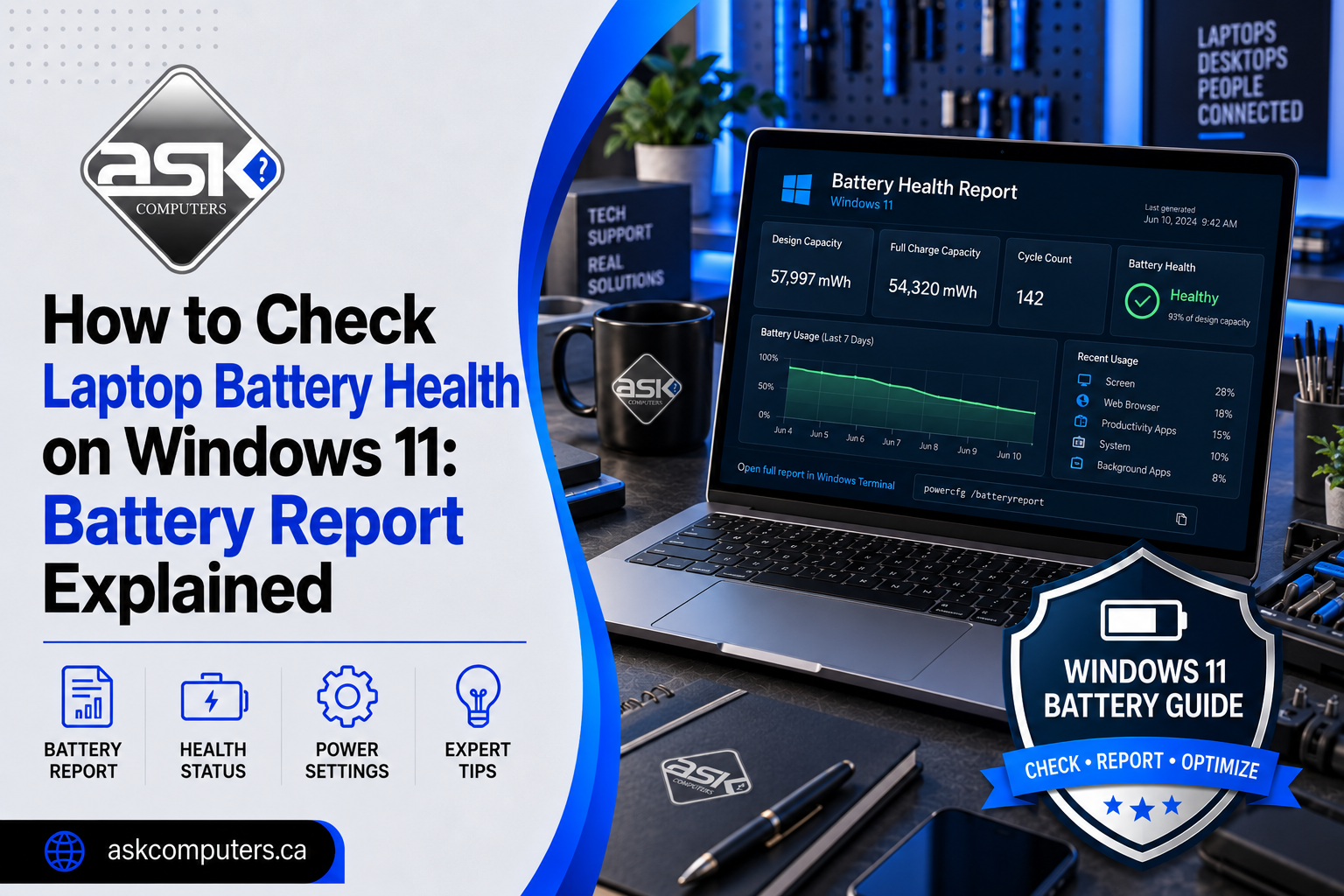 How to Check Laptop Battery Health on Windows 11: Battery Report Explained