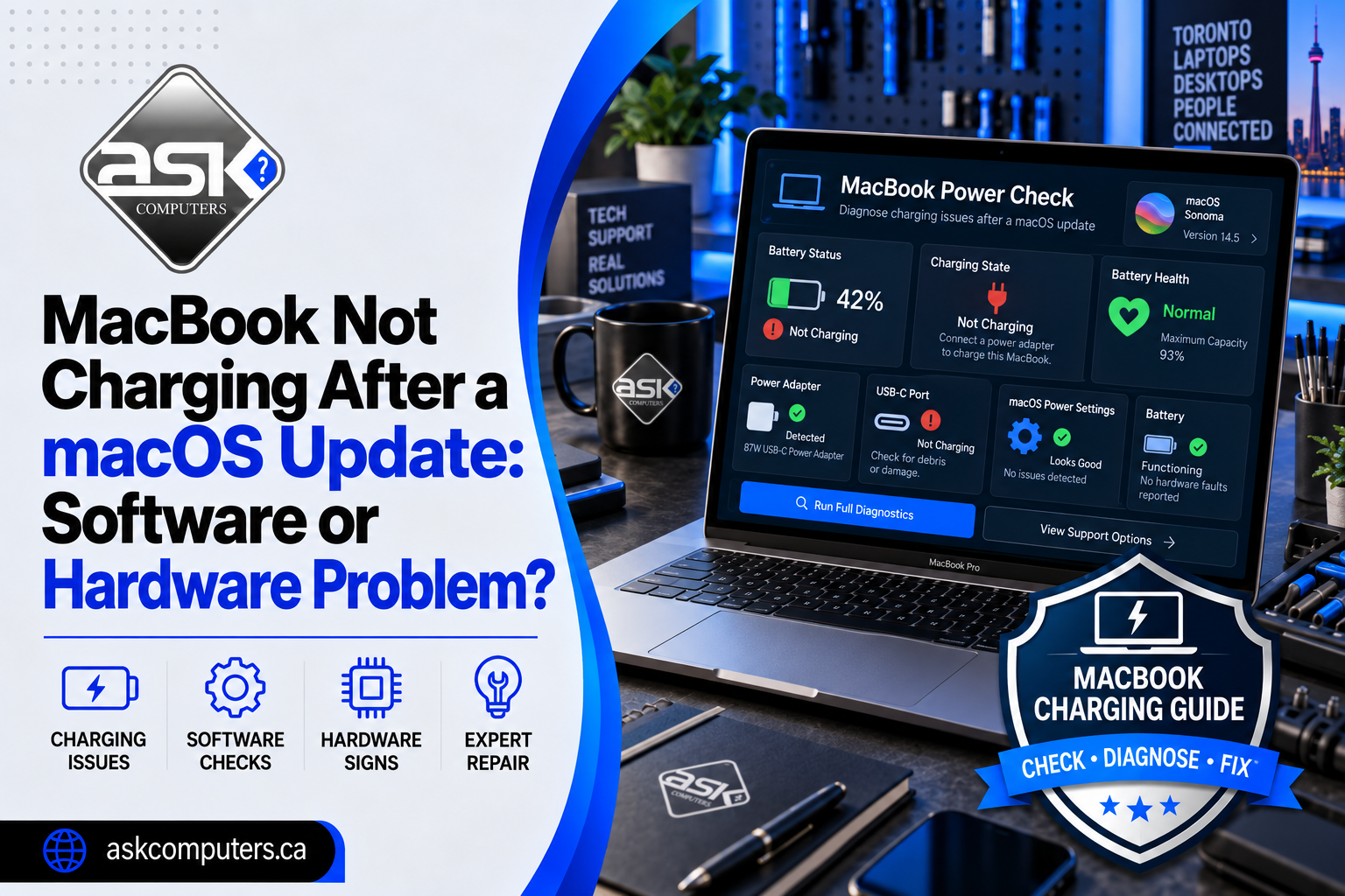MacBook Not Charging After a macOS Update: Software or Hardware Problem?